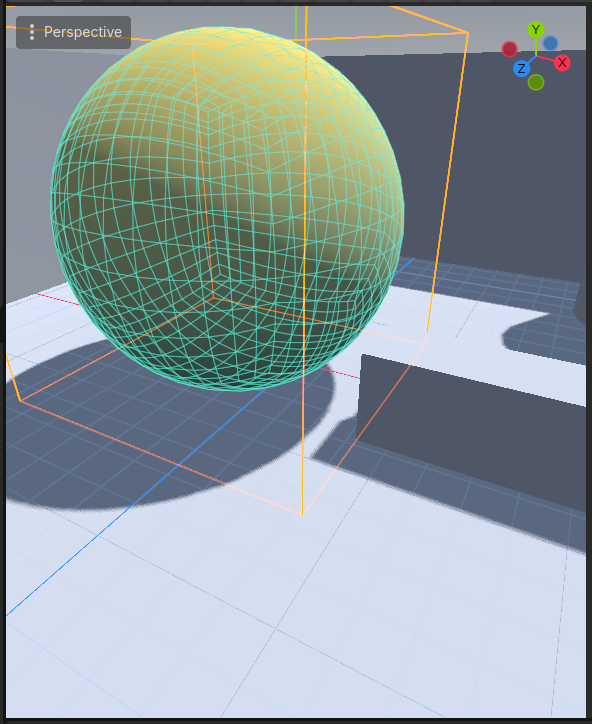 A sphere with a painted vertex-color gradient
